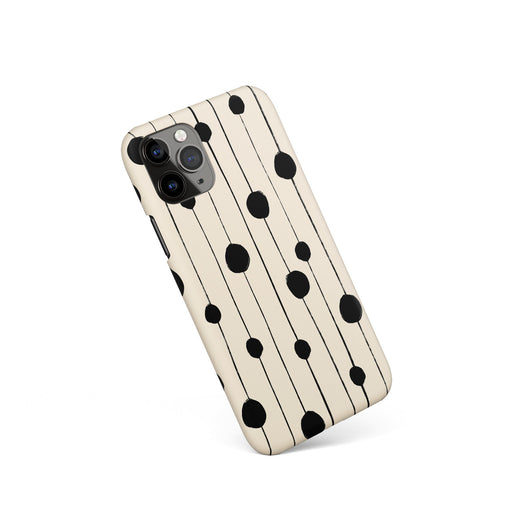 Black Dots Painting iPhone Case