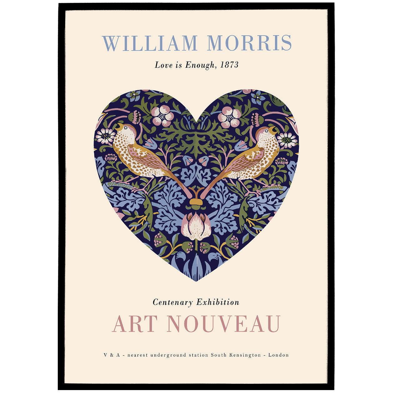 Love is Enough Art Nouveau Poster