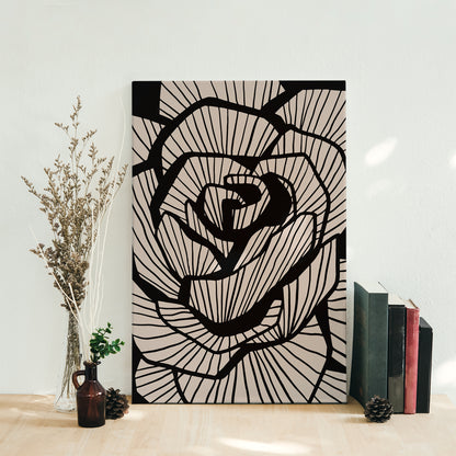 Beige Flower Canvas Print