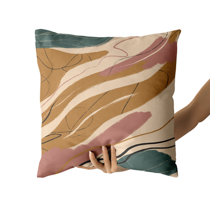 Modern Abstract Colorful Throw Pillow