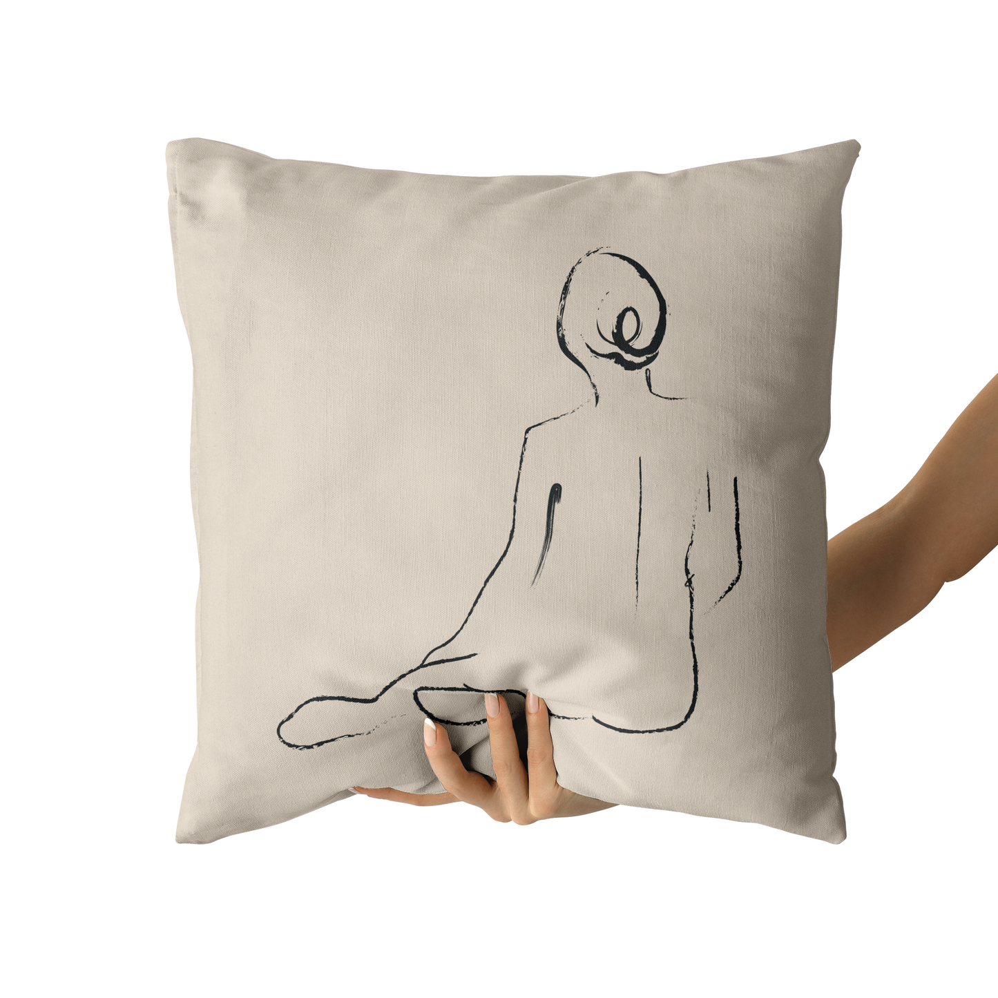 Picasso Line Art Woman Throw Pillow