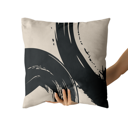 Loft Design Black Ink Throw Pillow