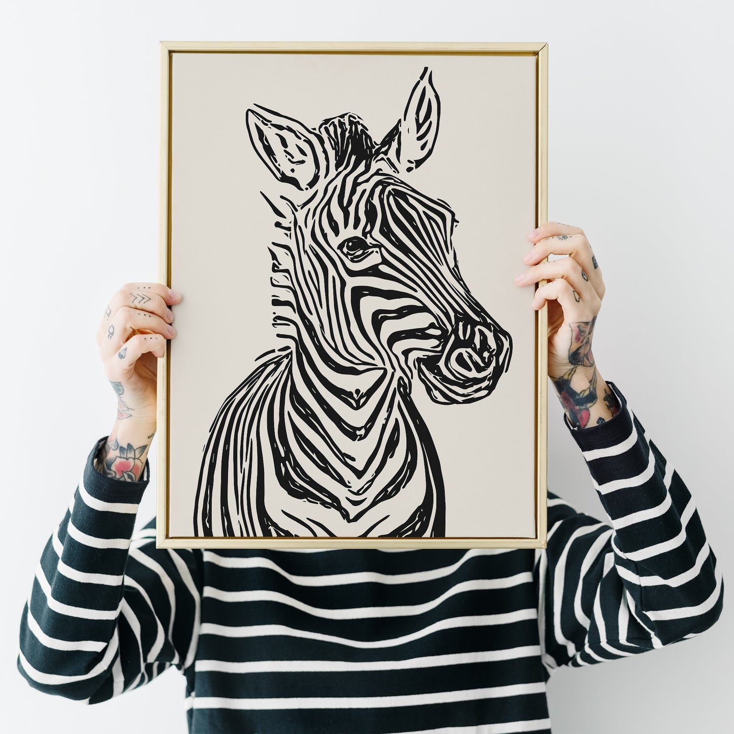 Black&White Zebra Animal Poster