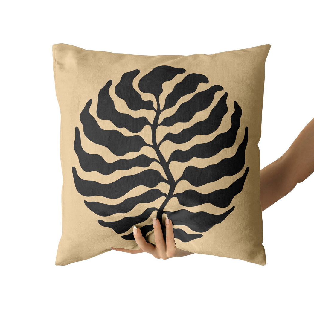 Throw Pillow with Vintage Leaf