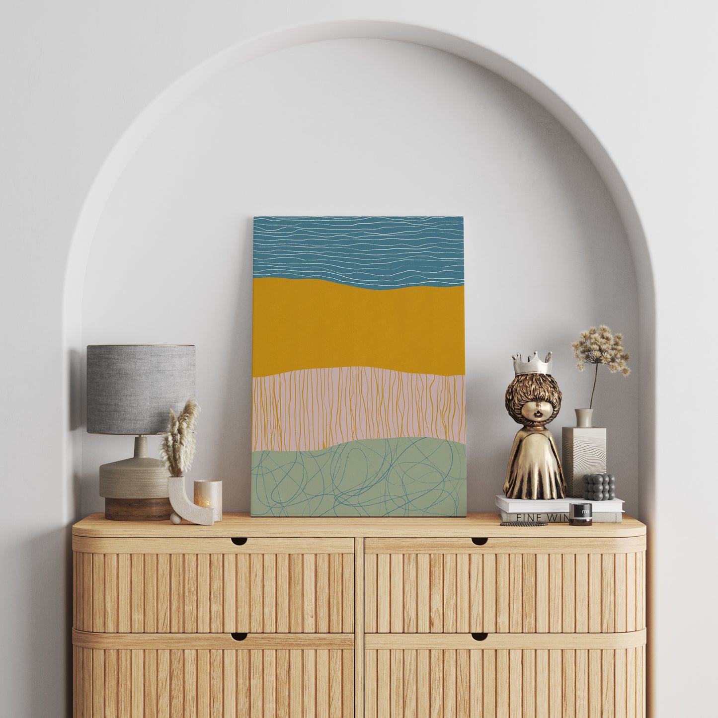 Mid Century Modern Colorful Canvas Print