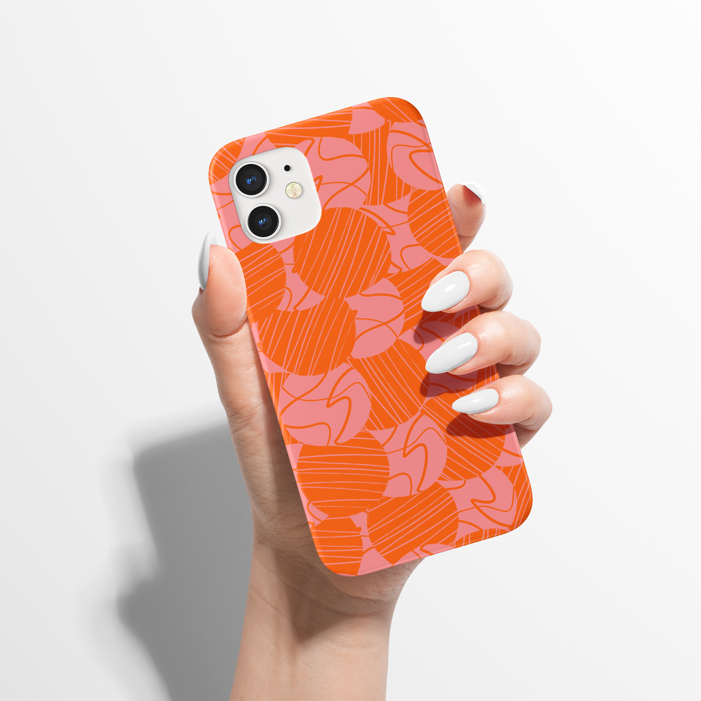 Pink&Orange Summer Abstract Pattern iPhone Case