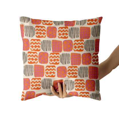 Modern Rustic Pattern Throw Pillow