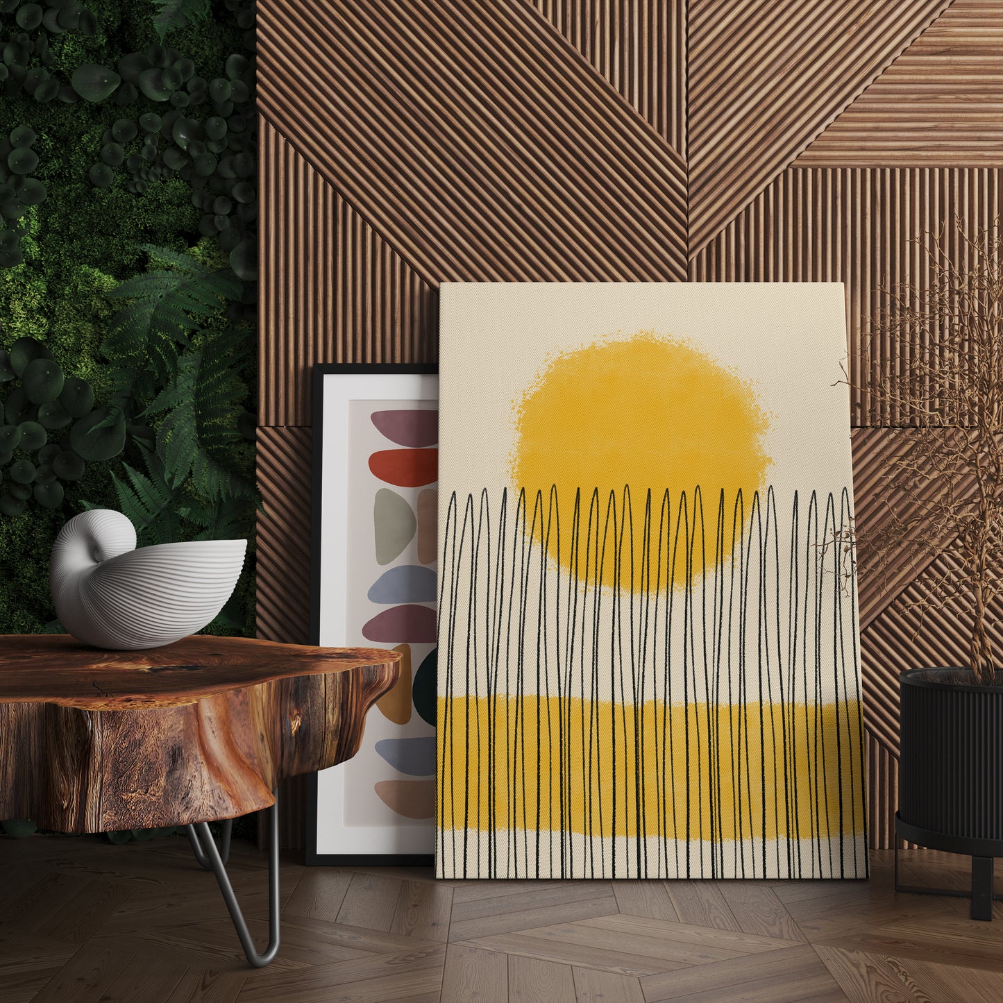 Rustic Sun Painted Abstract Canvas Print