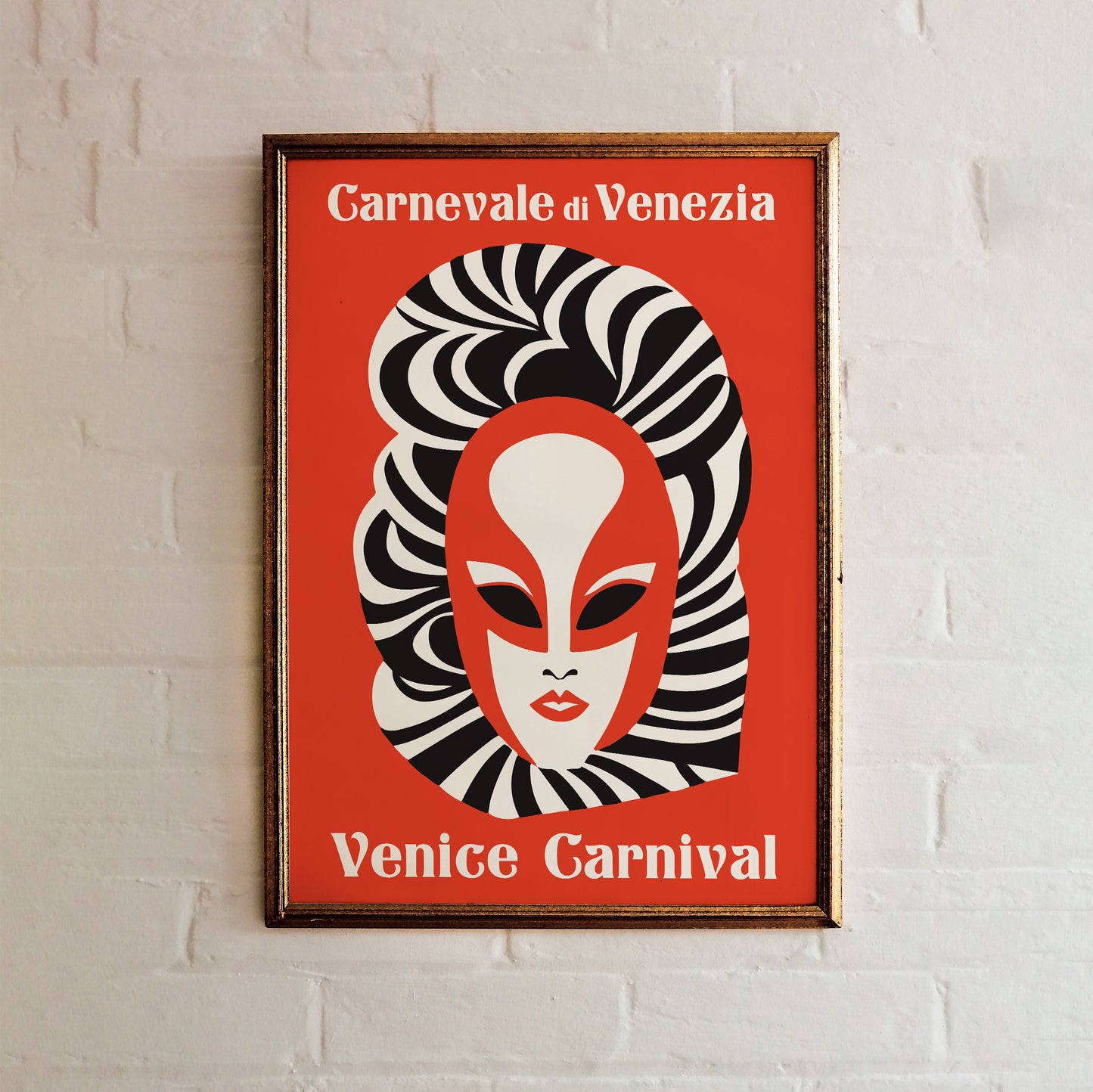 Venice Carnival Red Poster