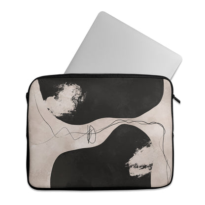 Abstract Painted Black Shapes- Laptop Sleeve