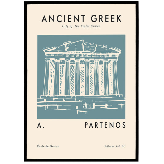 A. Partenos Greek Poster