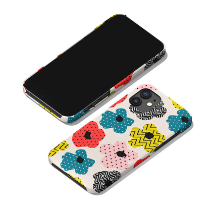 Colorful Floral Cut Outs iPhone Case