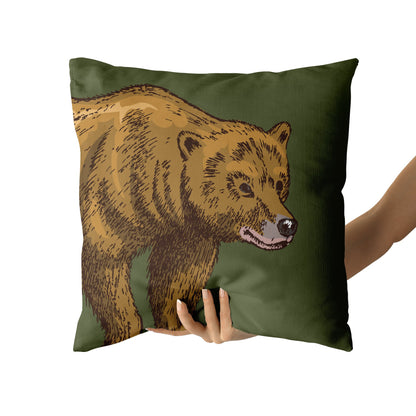 Pillow with Grizzly Bear