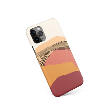 Warm Sunset Drawing iPhone Case