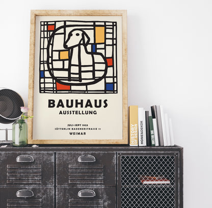 Dachshund Dog Bauhaus Poster