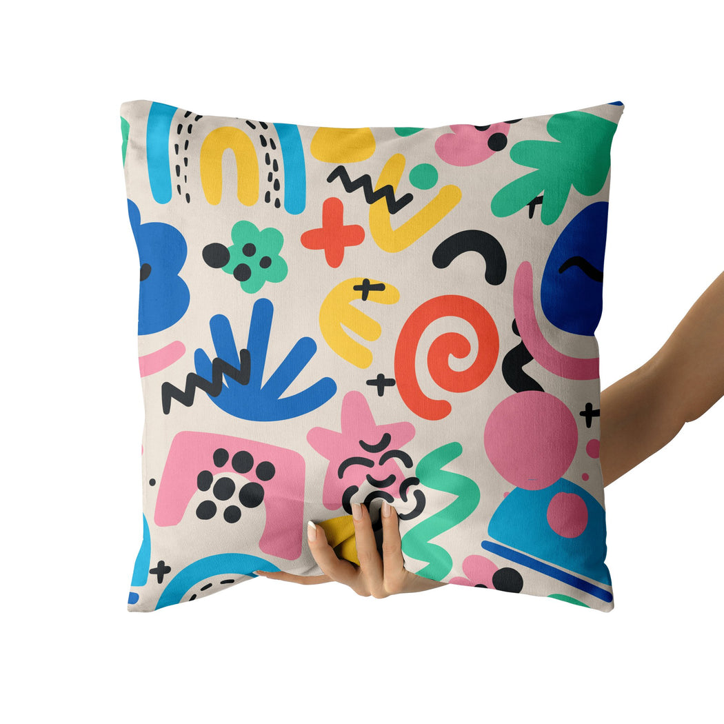Pillow with Happy Pattern