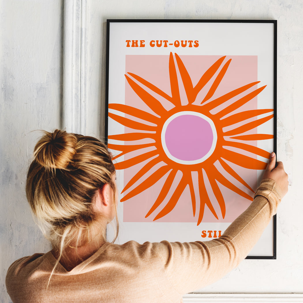 Groovy Sun Cut Outs Poster