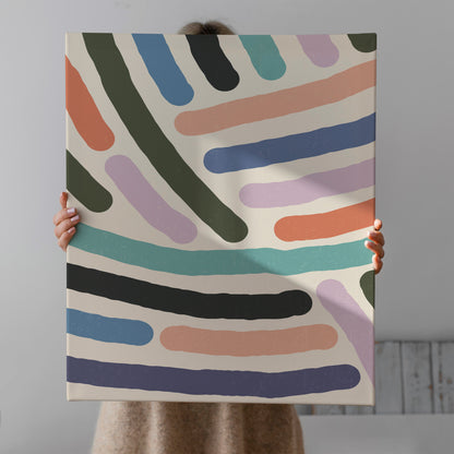 Colorful Aesthetic Shapes Canvas Print