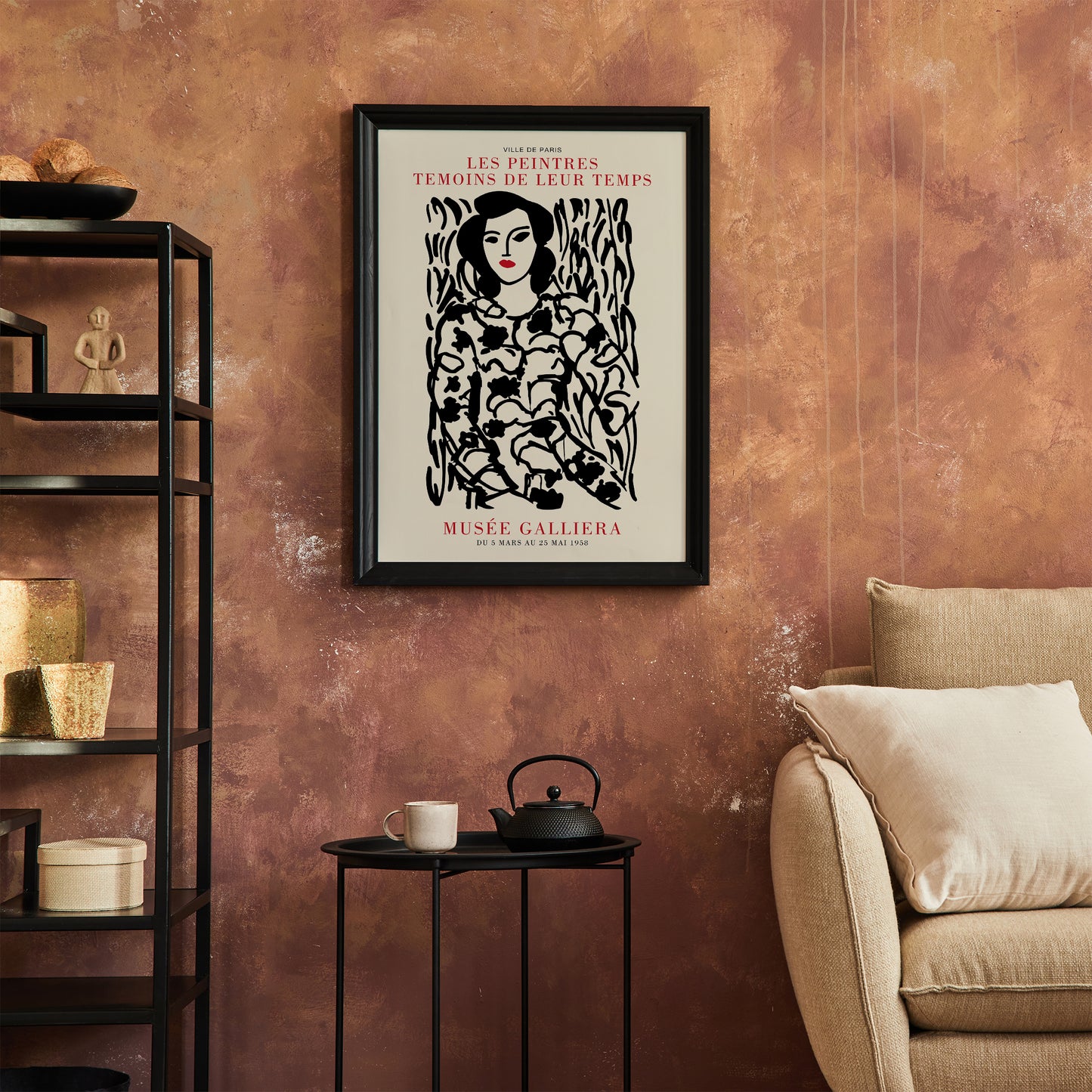 Black Ink Woman Painting Poster