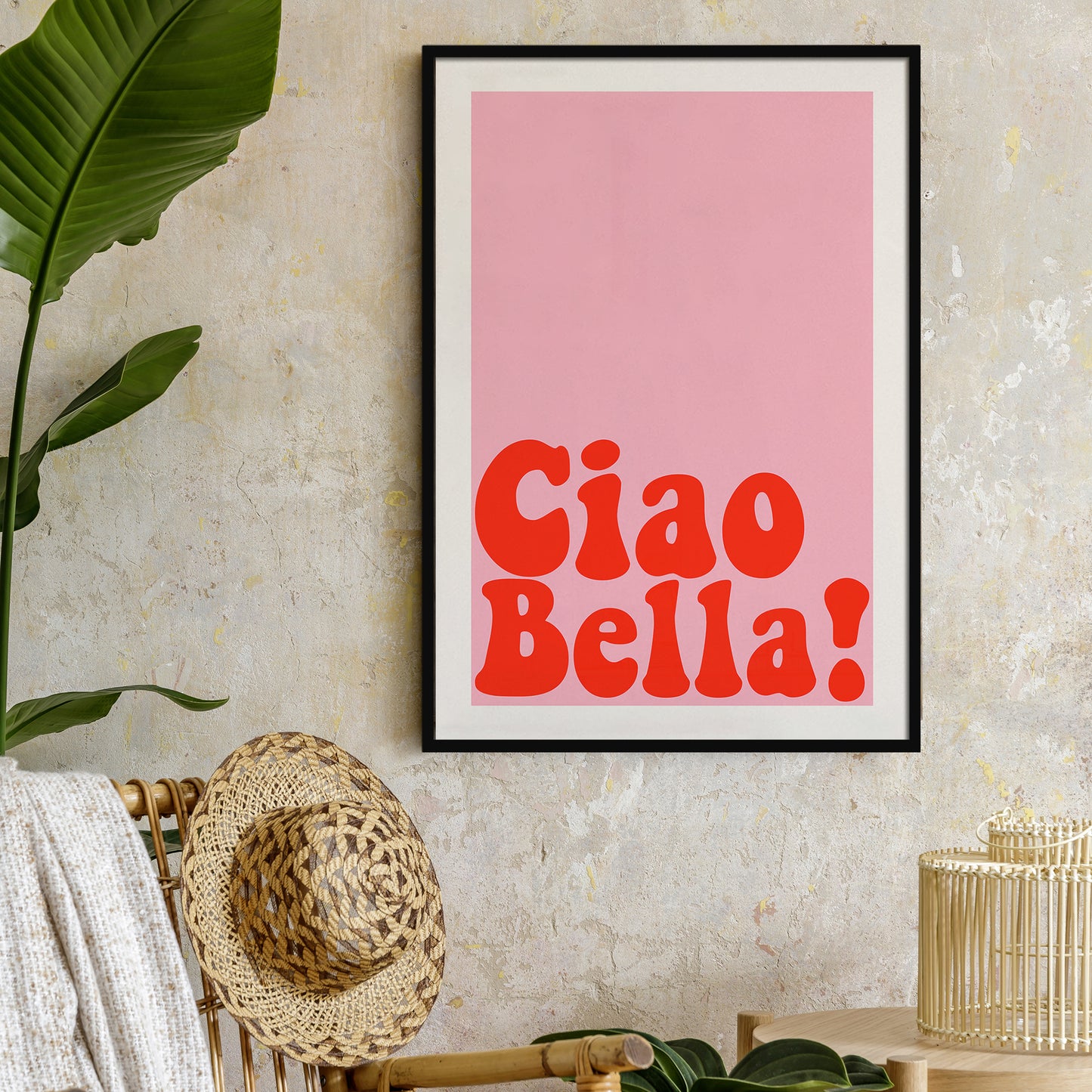 Ciao Bella! Pink Poster