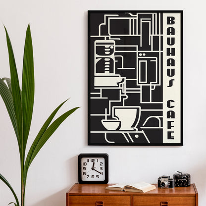 Bauhaus Cafe Modern Poster