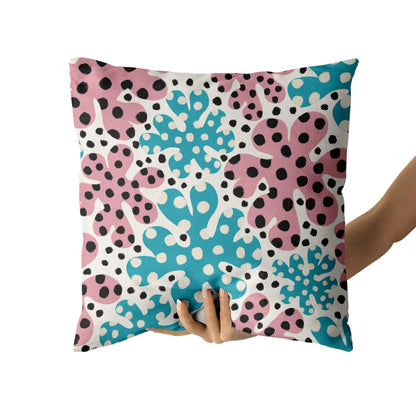 Floral Dots Pattern Throw Pillow