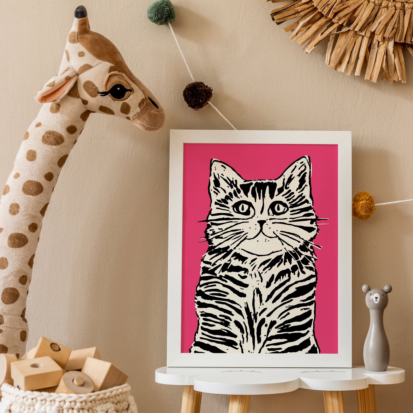 Retro Cat Lover Gift Poster