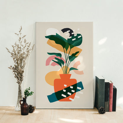 Colorful Houseplants Canvas Print