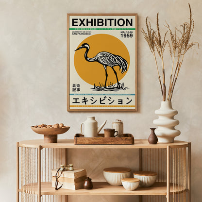 Crane Exhibition Japanese Poster