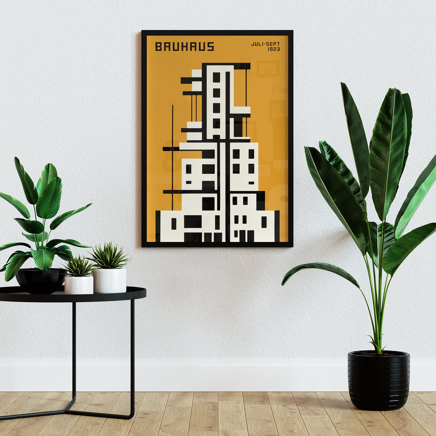 Mustard Bauhaus Architecture Poster