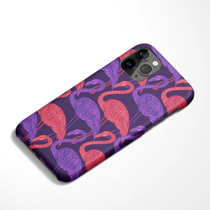 iPhone Case with Synthwave Flamingo