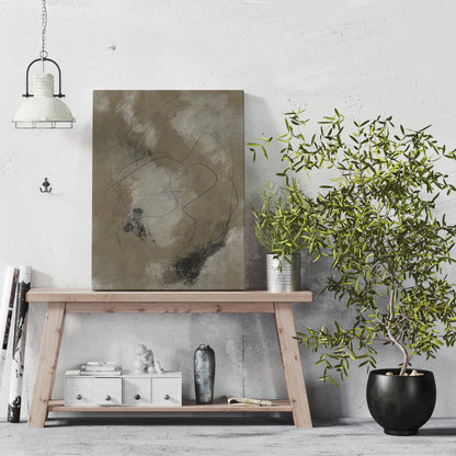 Dark Abstract Grunge Painting Canvas Print