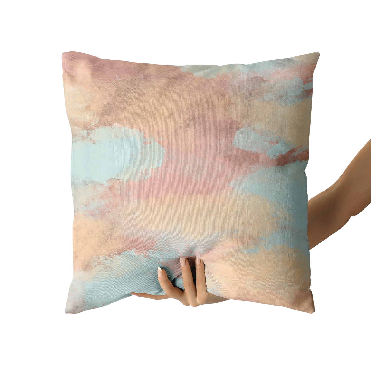 Pastel Hand Painted Abstract Gradient Throw Pillow