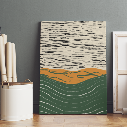 Abstract Mid Century Landscape Canvas Print