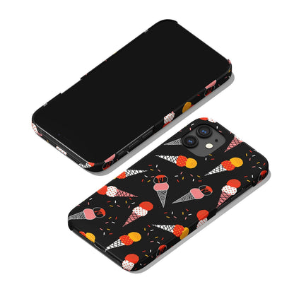 Ice Cream Black iPhone Case