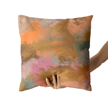 Painted Boho Abstract Art on Throw Pillow