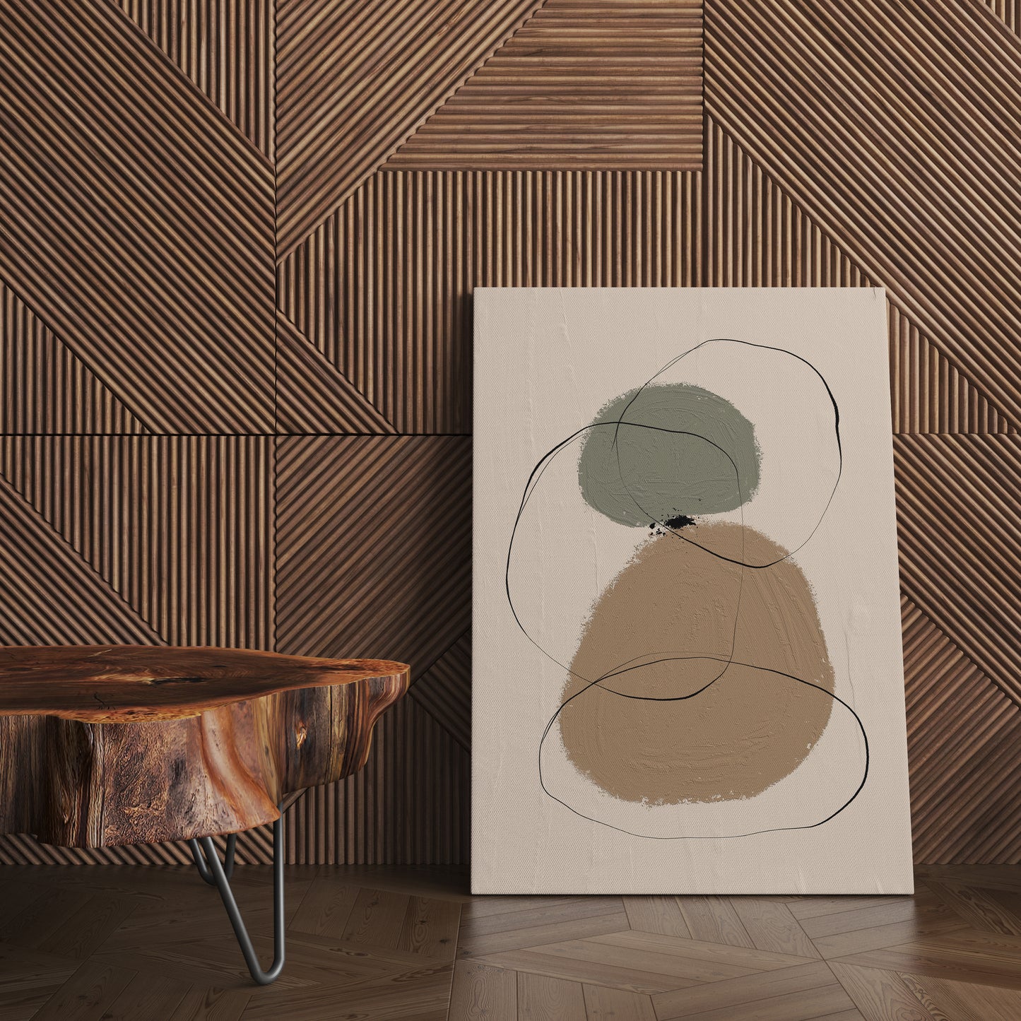 Minimalist Modern Beige Canvas Print