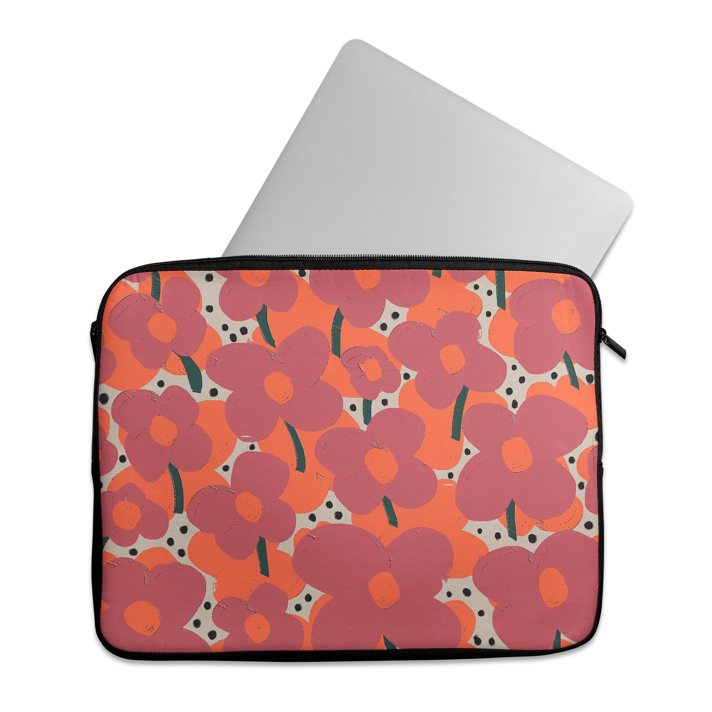 Colorful Flowers Pattern- Laptop Sleeve