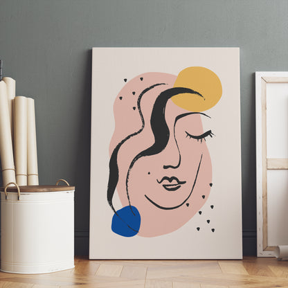 Cute Modern Woman Canvas Print