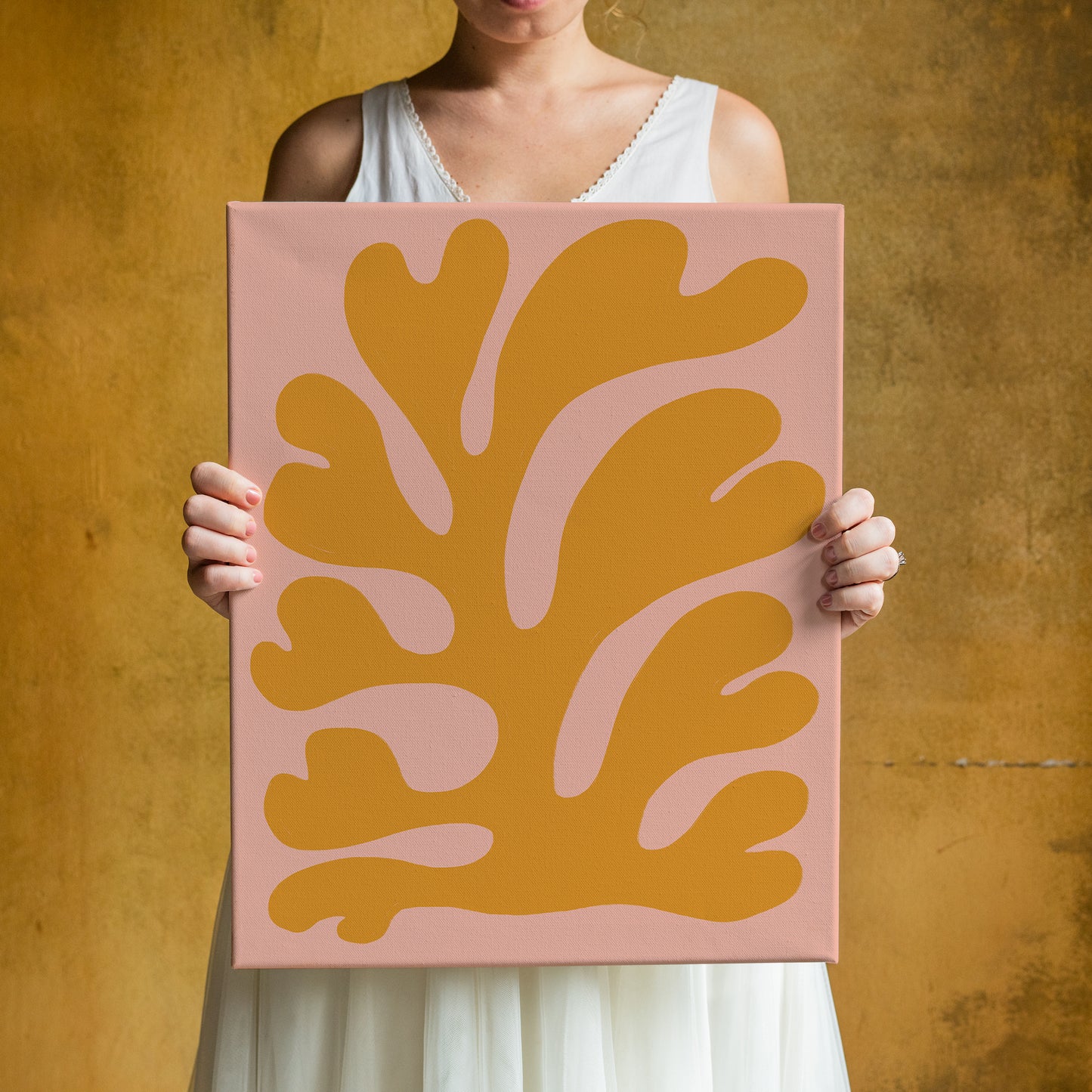 Pink and Yellow Canvas Print