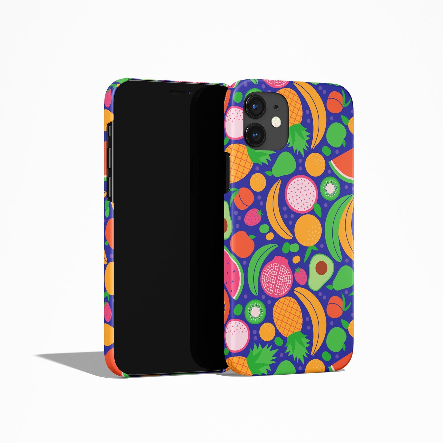 Colorful Fruit Veggie Pattern iPhone Case