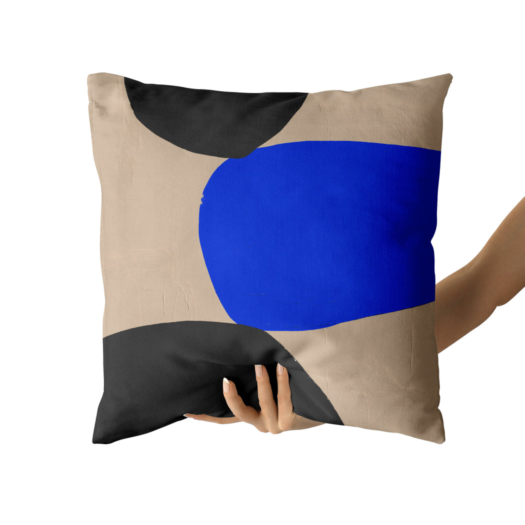Blue Danish Design Art Pillow