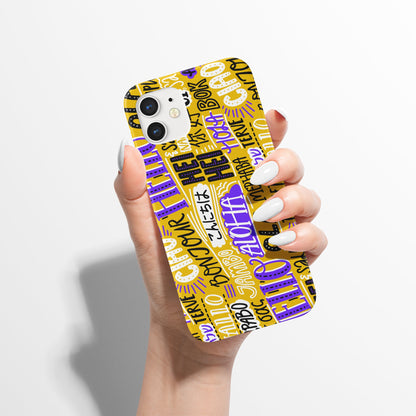 Bonjour Aloha Salut Hola iPhone Case