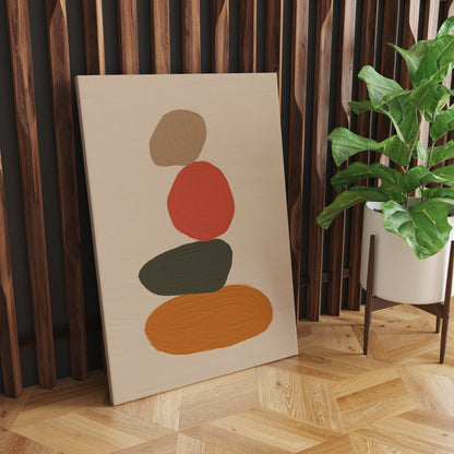 Hand Painted Modern Stones Canvas Print