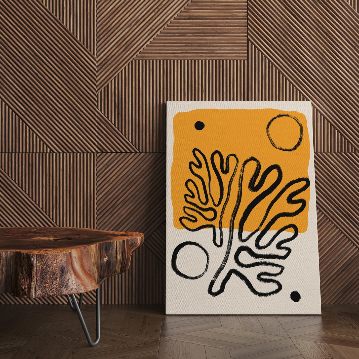 Yellow Abstract Canvas Print