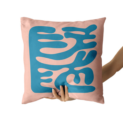 Blue Abstract Throw Pillow