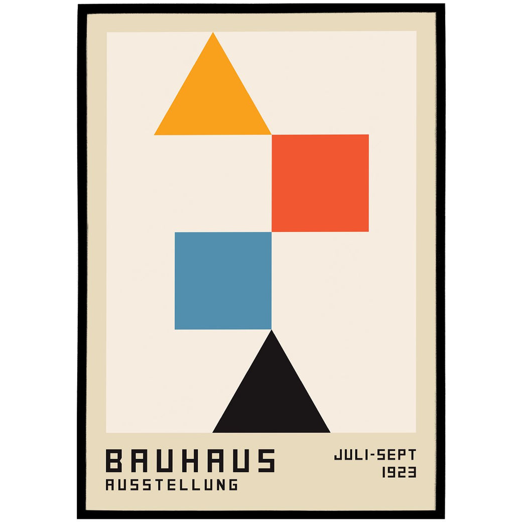 Bauhaus Triangles Poster
