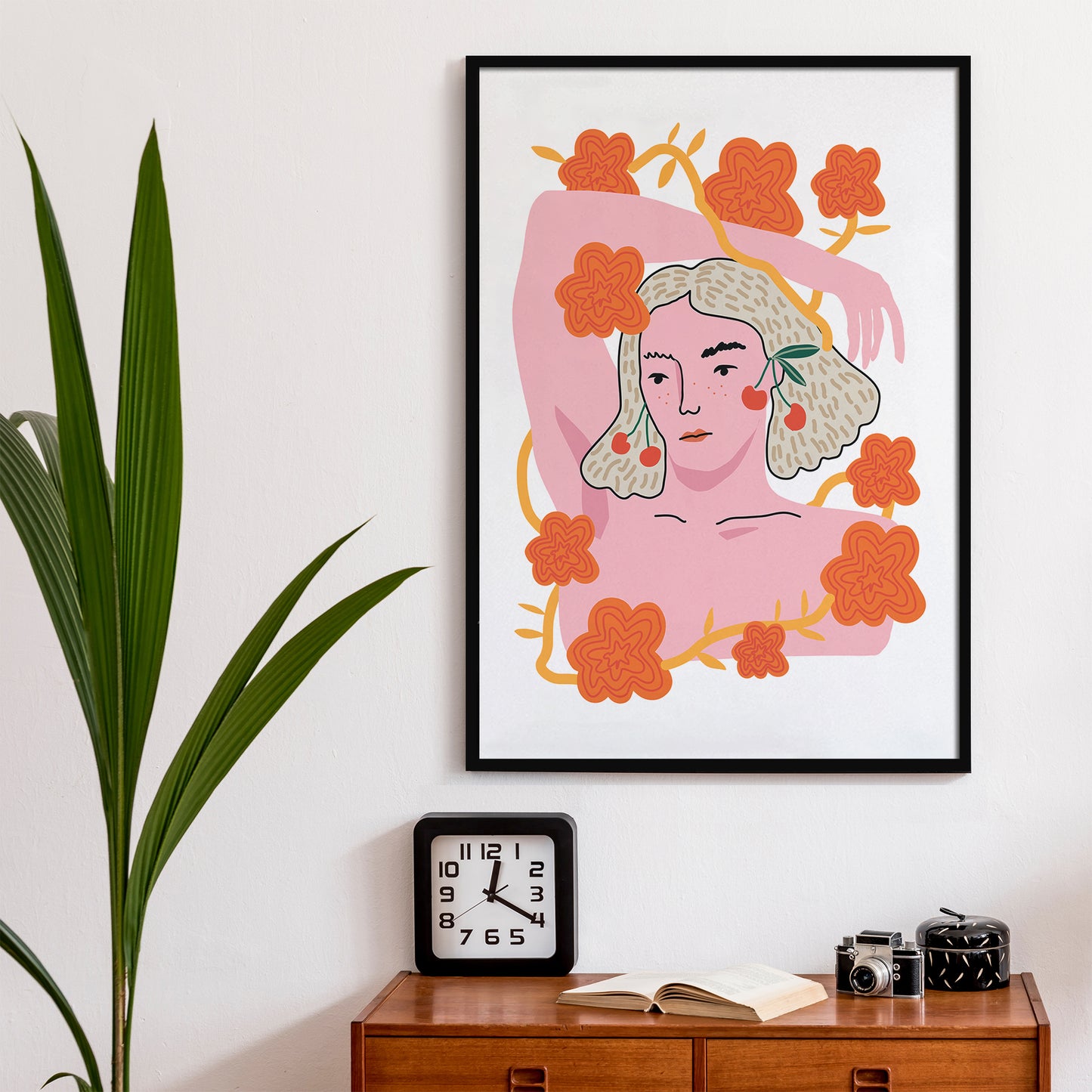 Cherry Woman - eclectic wall art poster