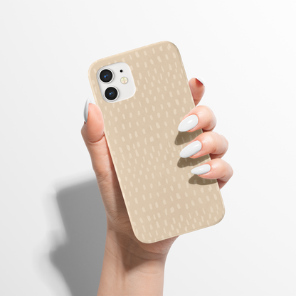Beige Scandinavian Spots Pattern iPhone Case