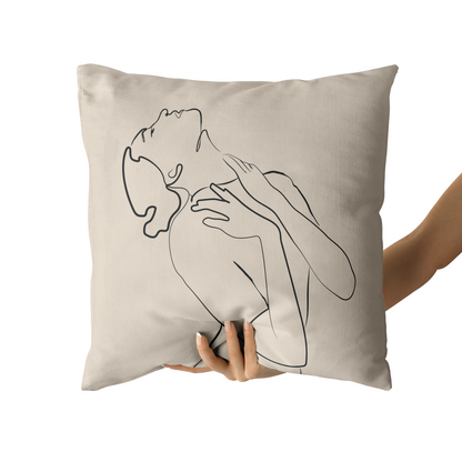 Hand Drawn Dancer Minimalism Throw Pillow